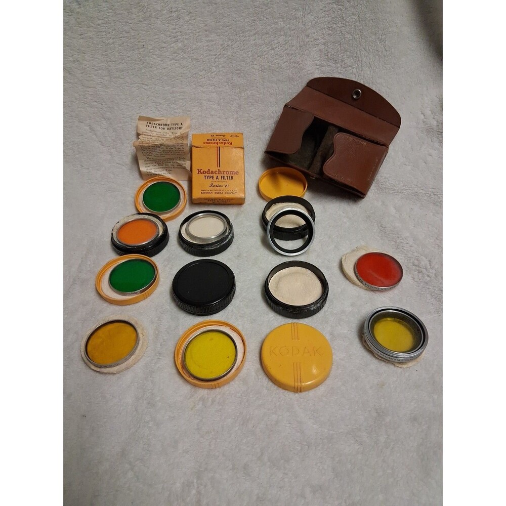 Vintage Kodak Case with Assorted Filters